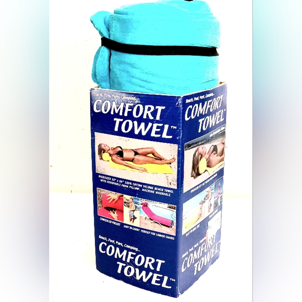 Vintage Comfort Towel Beach Towel With Pillow And Pocket